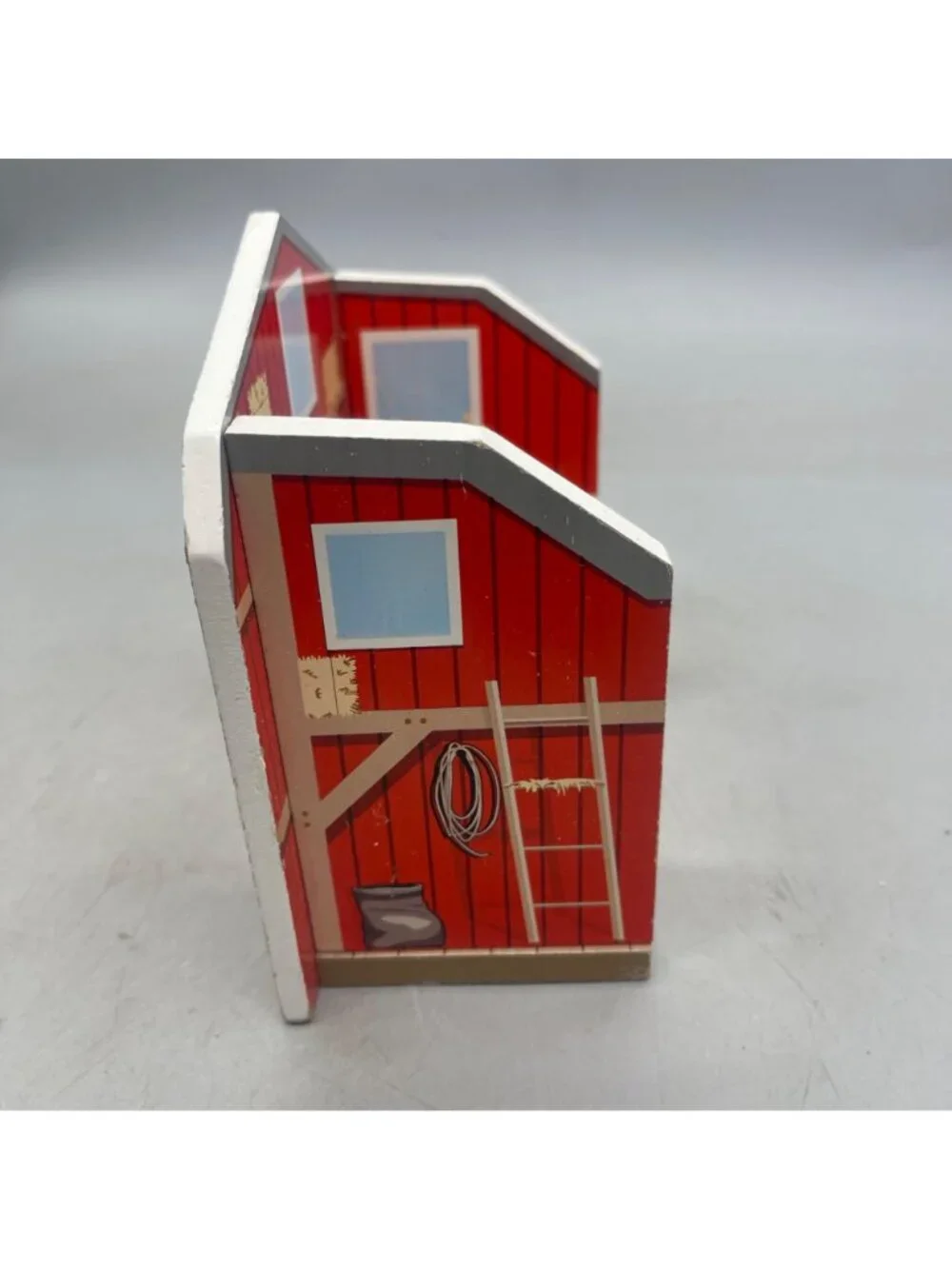 Vintage Red Barn Playset Wall Panel Piece 6x5.5x3